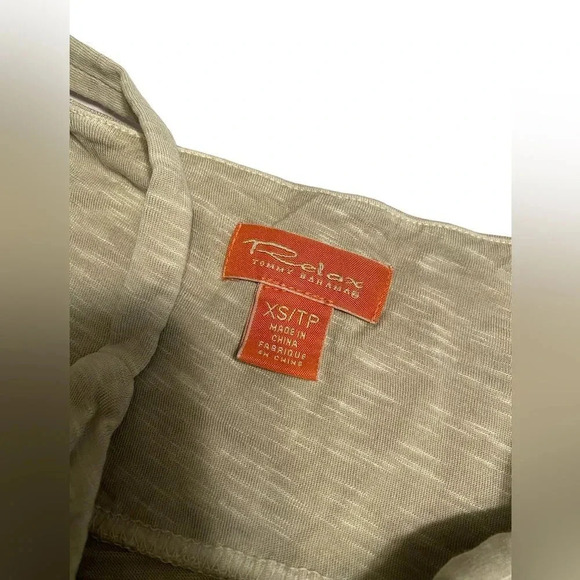 Tommy Bahamas Relax Tan Drawstring Casual Jersey Dress - Picture 5 of 8